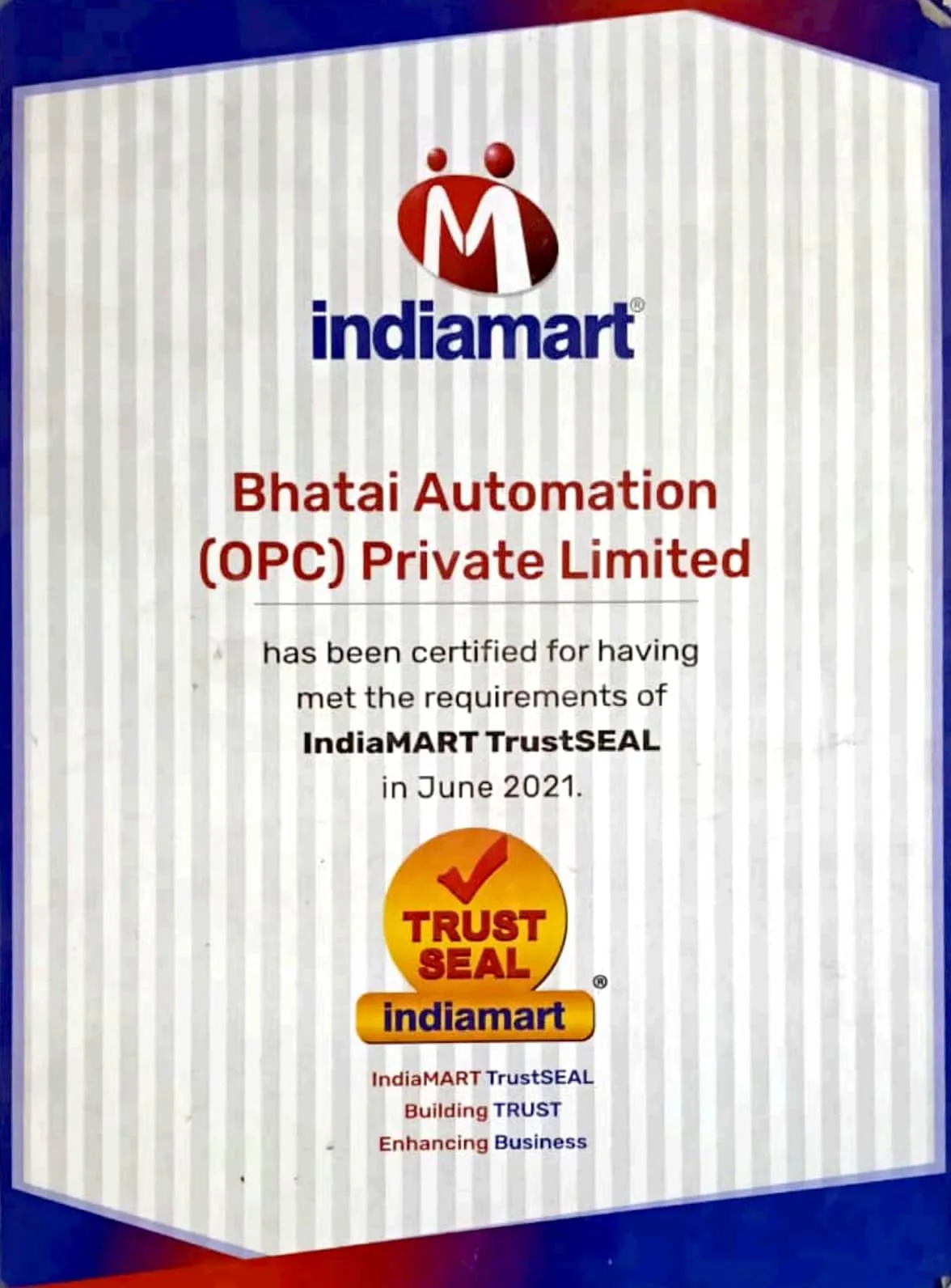 IndiaMART TrustSEAL