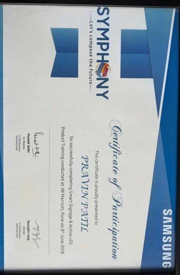 Samsung Training Certificate